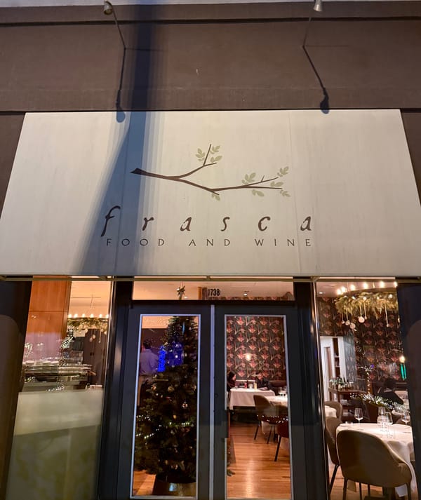 BOULDER RESTAURANT REVIEW: Frasca Food and Wine